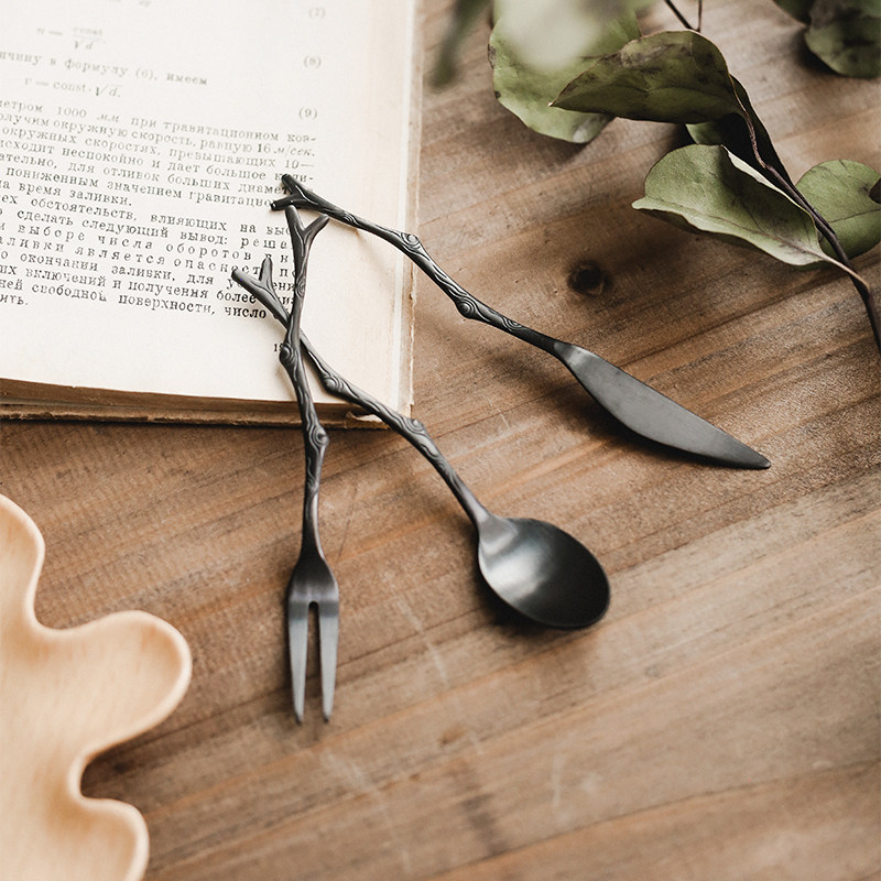 Vintage Collectible Spoons - Japanese Creative Vintage Branch Shaped Stainless