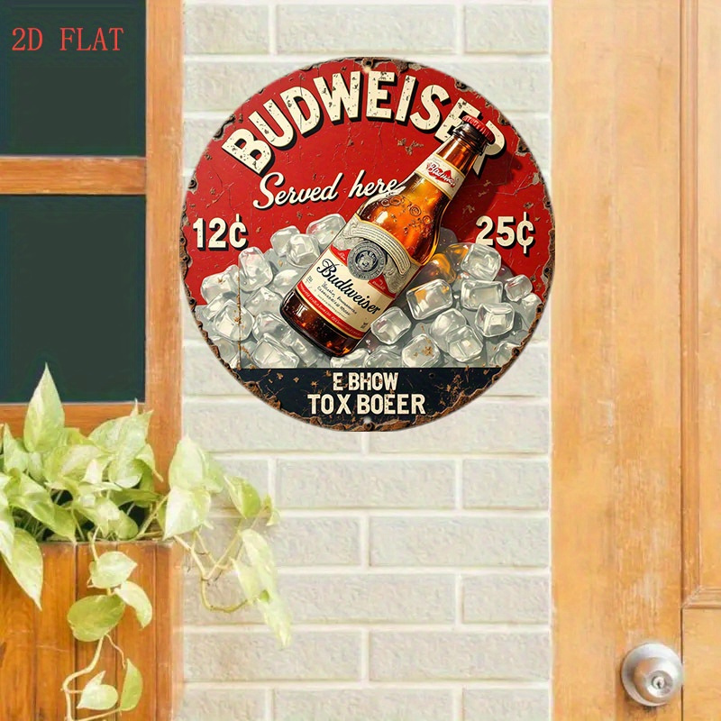 1pc Vintage Beer Logo Metal Wa - Vintage Collectible Plates 评论和价格