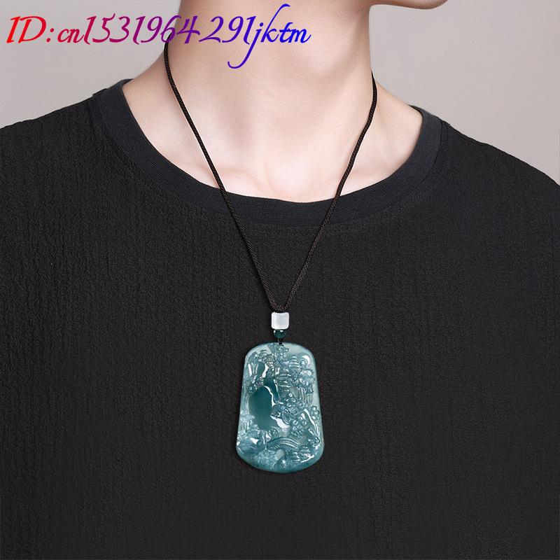 Natural Burmese Jadeite Scener - Vintage Necklace 评论和价格