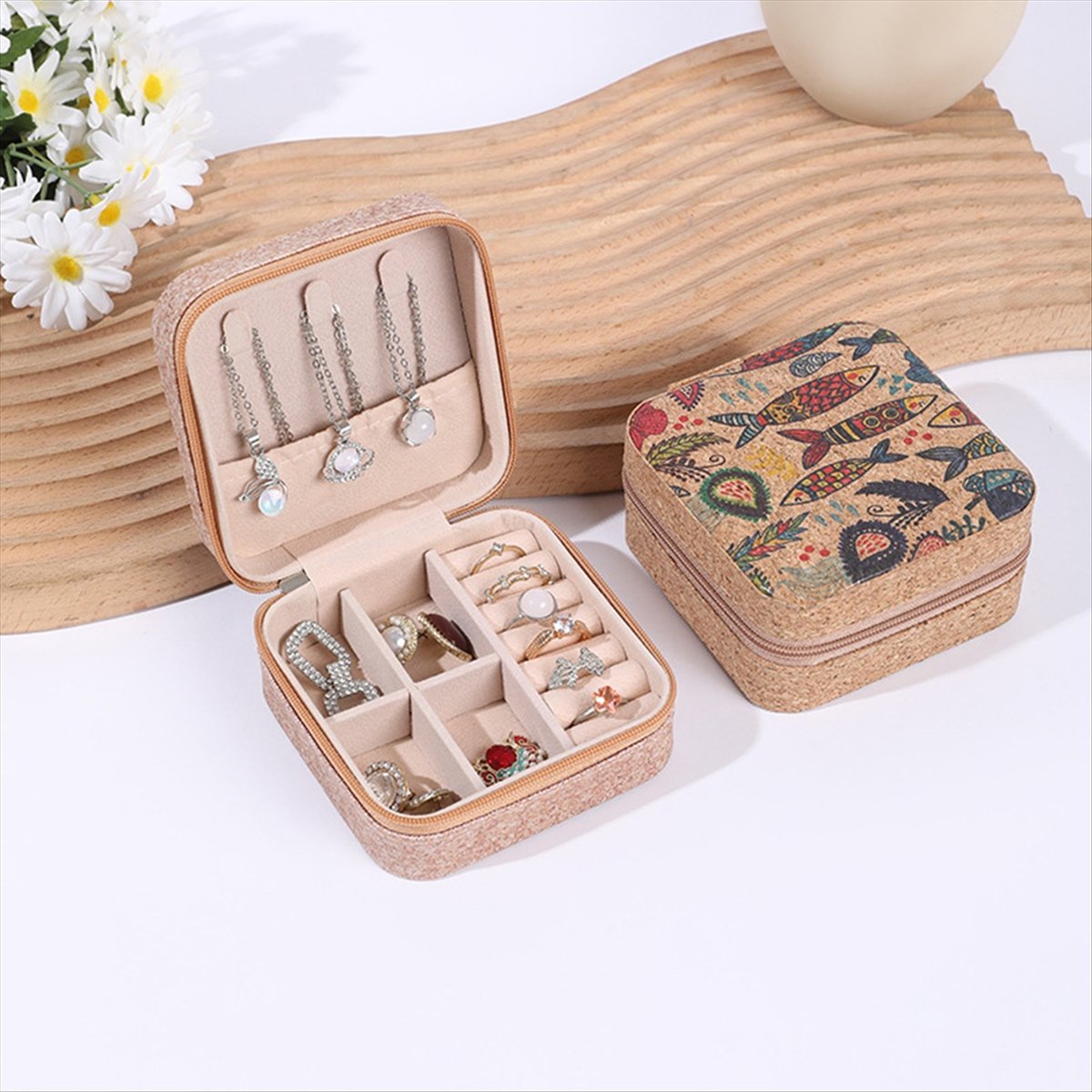 [N84R] 4PCS Vintage Cork Jewel - Vintage Necklace 评论和价格