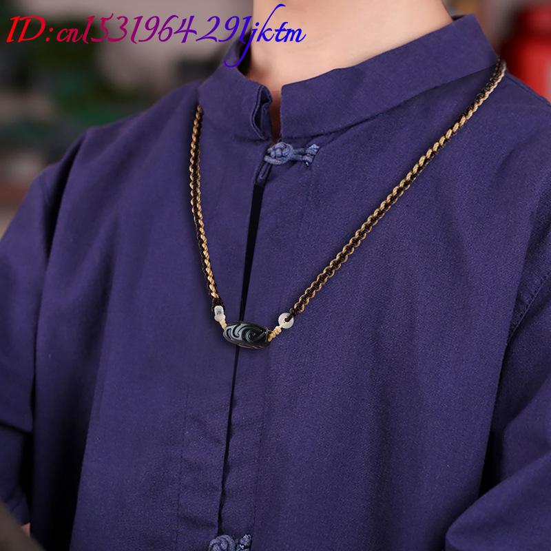 Hetian Jade Carve Bead Pendant - Vintage Necklace 评论和价格