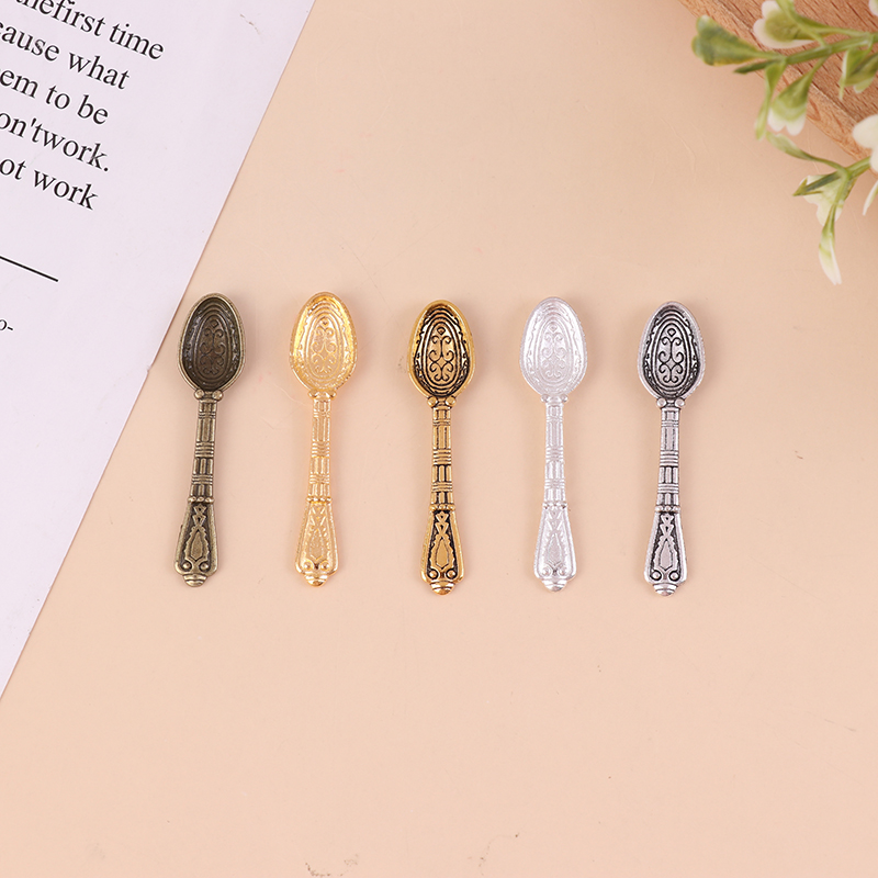 10Pcs 1:12 Dollhouse Miniature - Vintage Collectible Spoons 评论和价格