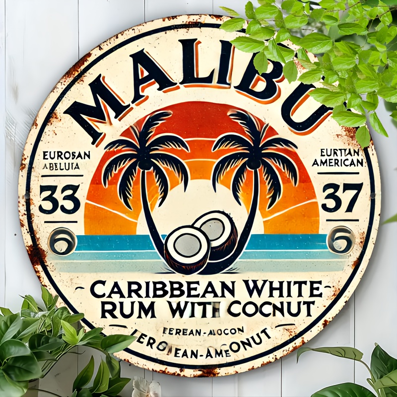 Vintage Malibu Rum Coconut Alu - Vintage Collectible Plates 评论和价格