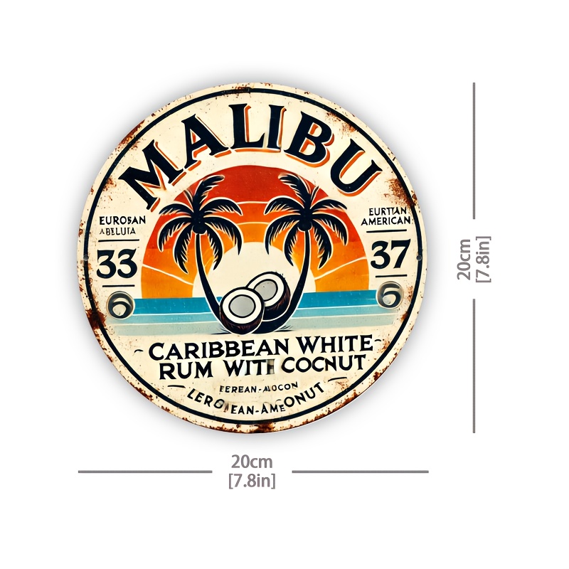 Vintage Malibu Rum Coconut Alu - Vintage Collectible Plates 评论和价格