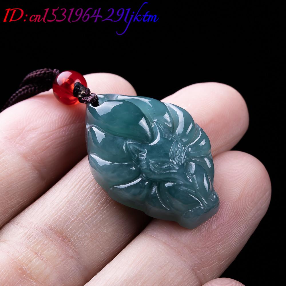 Natural Burmese Jadeite Fox Pe - Vintage Necklace 评论和价格
