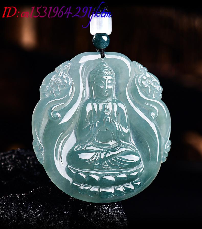 Natural Burmese Jadeite Buddha - Vintage Necklace 评论和价格
