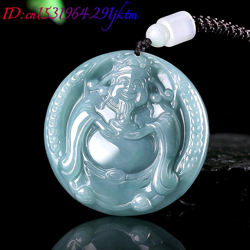 Burmese Jadeite God of Wealth  - Vintage Necklace 评论和价格