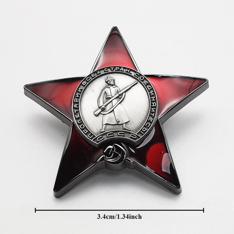 1Pc Red Star Badge Lapel Pins  - Vintage Collectible Pins 评论和价格