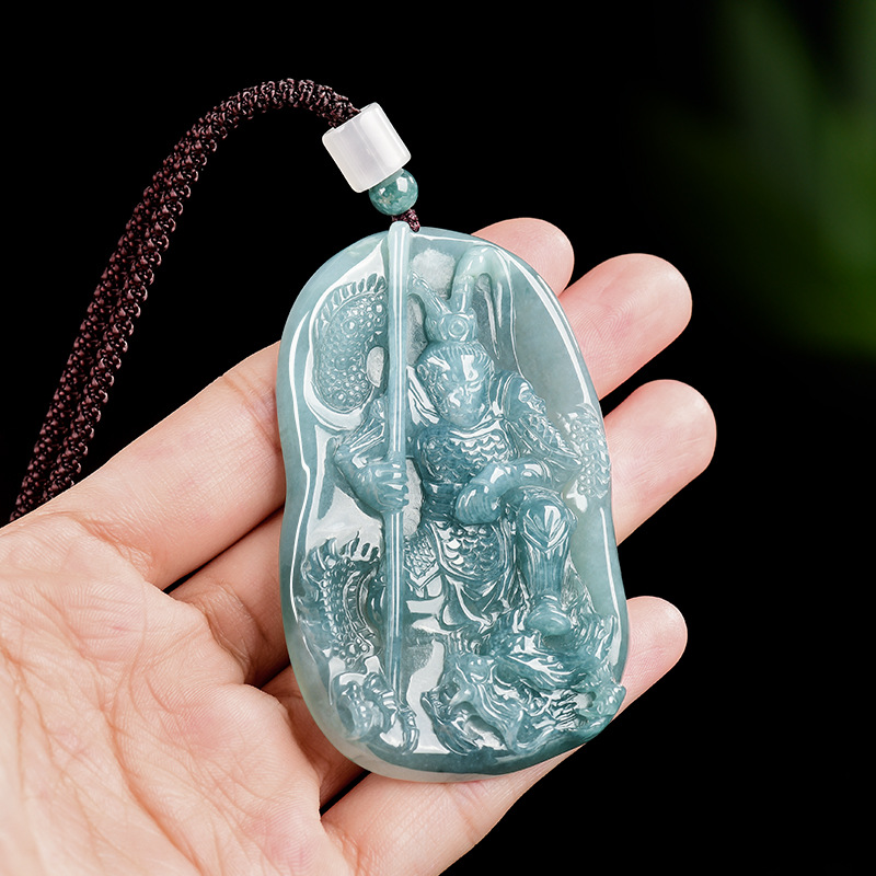 Burmese Jadeite Monkey King Pe - Vintage Necklace 评论和价格