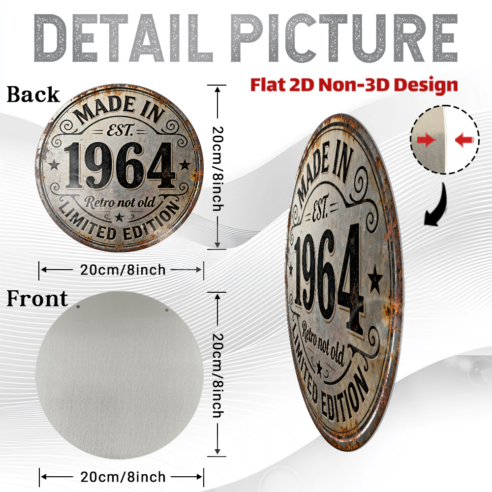 2D Flat, 1pc Vintage 1964 Retr - Vintage Collectible Plates 评论和价格